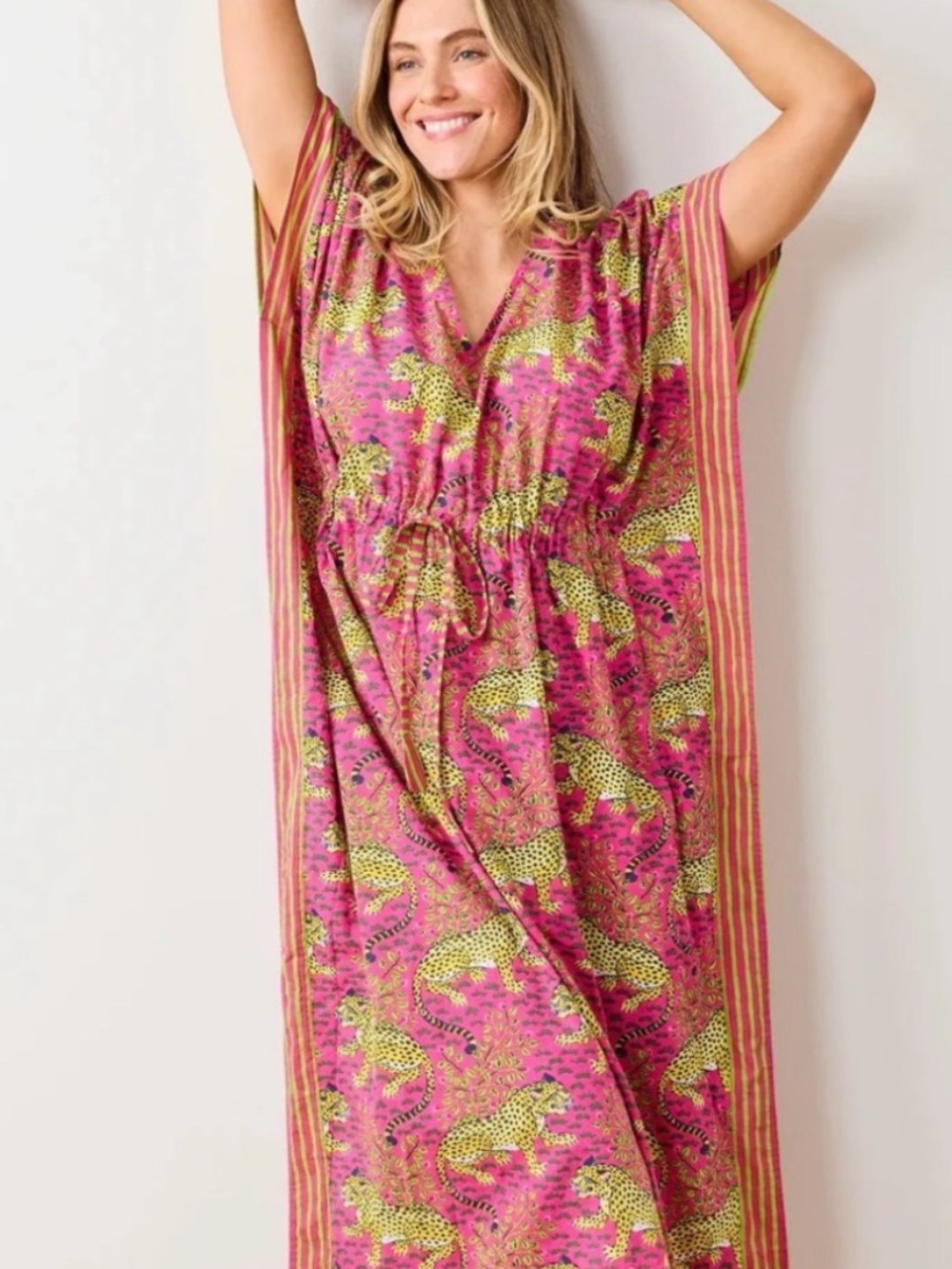 Printfresh Bagheera Let’s Cruise Hot Pink Caftan One Size